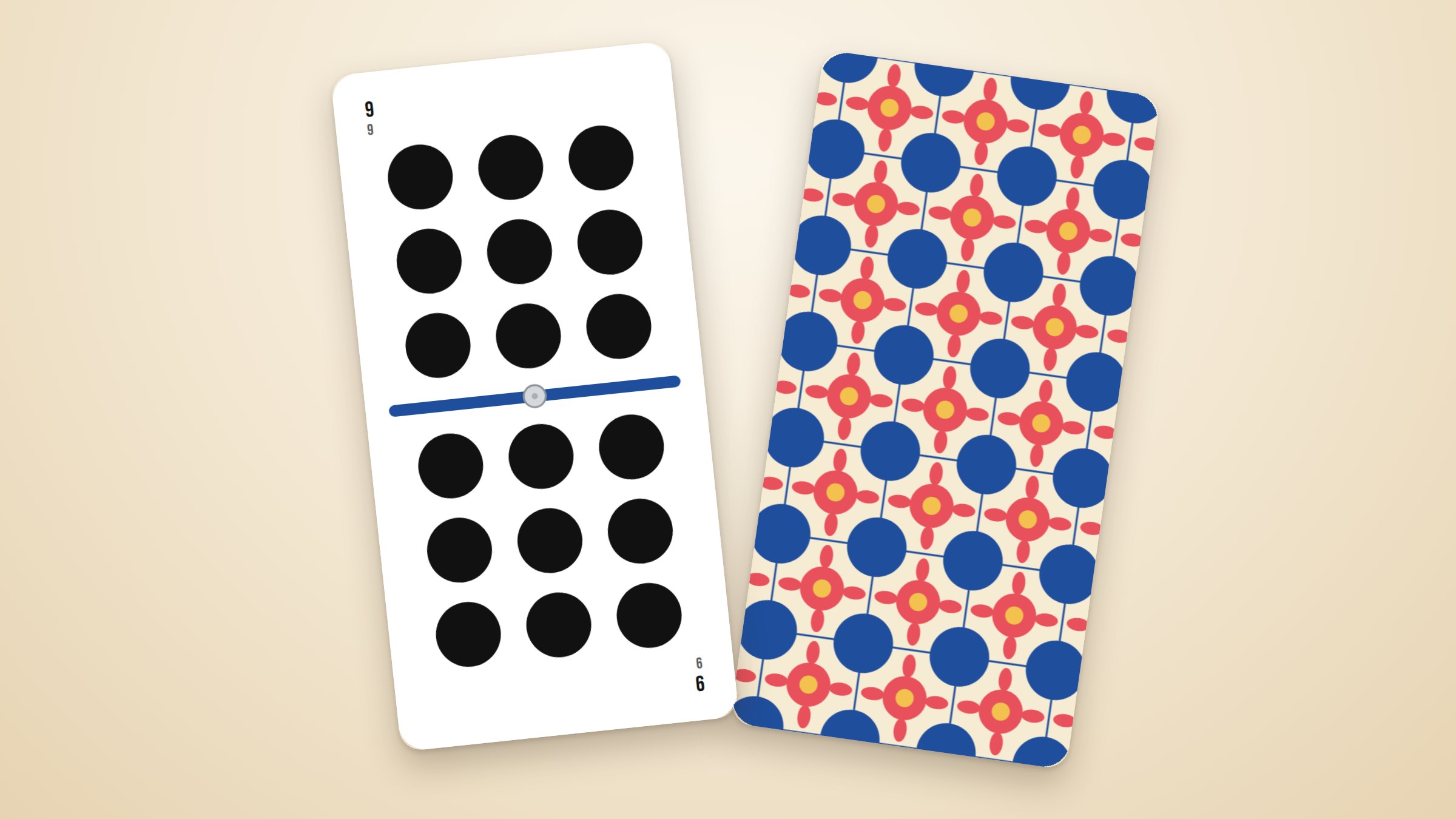 The Calle Nueve 9-9 card next to the Cuban cement tile card back